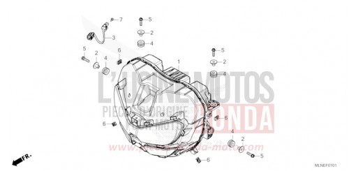 HEADLIGHT (2) CRF1100A4S de 2025